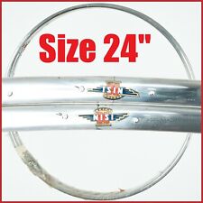 NOS COPPIA CERCHI NISI CAMPIONE DEL MONDO 24" 32H FORI TUBOLARI VINTAGE JUVENILE