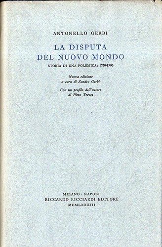 Gerbi disputa del nuovo - gerbi., la