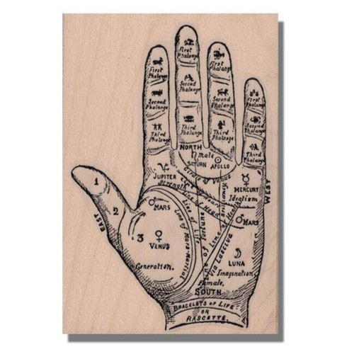 Timbro gomma legno - ,, palmistry