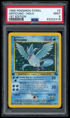 1999 pokemon fossil 1st - 1999,