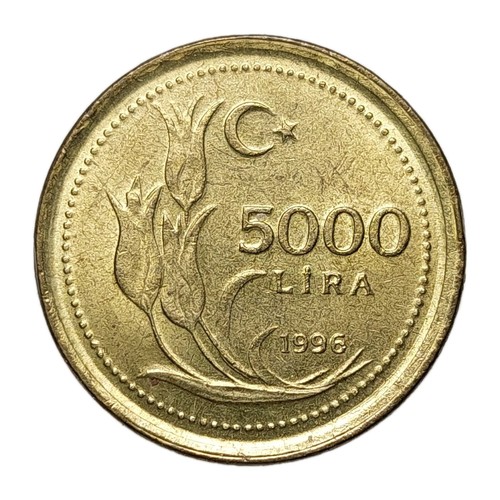 Moneta 5000 lire turchia - moneta,