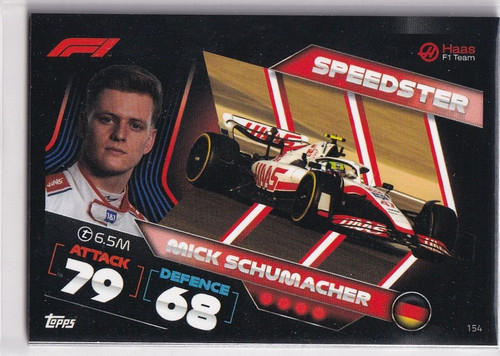 Scheda topps turbo attax - topps, f1