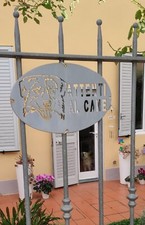 Targa Targhetta Cartello "ATTENTI AL CANE" ferro Disegno Australian Shepher 1759