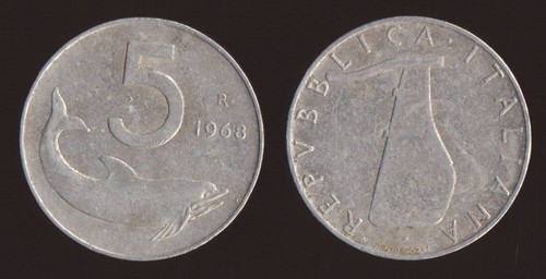 Lire 1968 delfino timone - delfino,