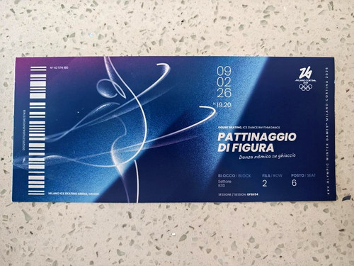 Biglietto ricordo olimpiadi - ricordo,