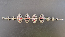 Vintage Bracciale in Argento 925 con Pietro di Granato