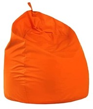  POLTRONA SACCO POUF XXL PIENO DI PALLINE DI POLISTEROLO IN NYLON ARANCIONE - 