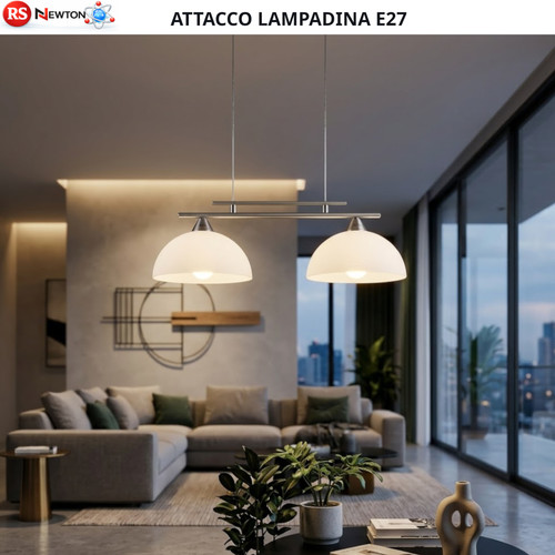 Lampadario vetro metallo - vetro,