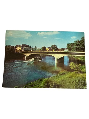 Cartolina antica ponte fiume - cartolina,