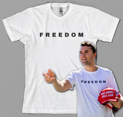 Maglietta freedom charlie kirk - maglietta,
