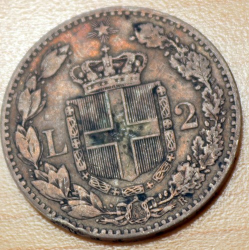 1885 italy lire - 1885, silver