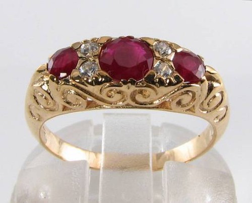 9ct oro indiano rubino - 9ct, 9k