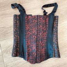 Heavy Red Couture Noir Corset Size S