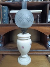 ANTICA LAMPADA DA TAVOLO primi metà del '900 IN VETRO OPALINE