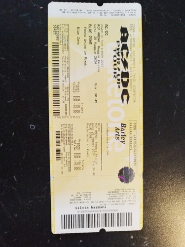 Biglietto concerto dc - concerto, ac/dc