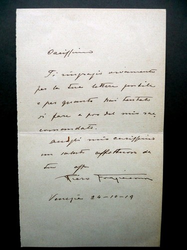 Autografo fragiacomo pietro - fragiacomo,