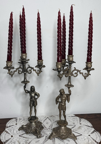 Vecchia coppia candelabri - vecchia,