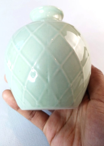 Vaso bocciolo ceramica verde
