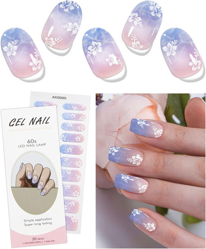 Unghie gel adesive fiore - unghie, uv
