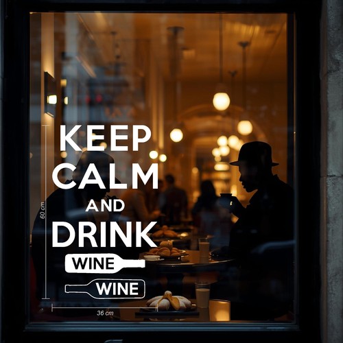 Vetrofania keep calm - and, carry