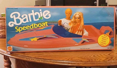 Barbie motoscafo 1990 rosa - barbie,