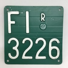 TARGA IN PLASTICA VERDE RIPETITRICE RIMORCHIO AGRICOLO *FI* FIRENZE TRATTORE