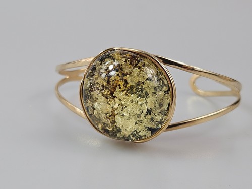 Bracciale ambra oro argento