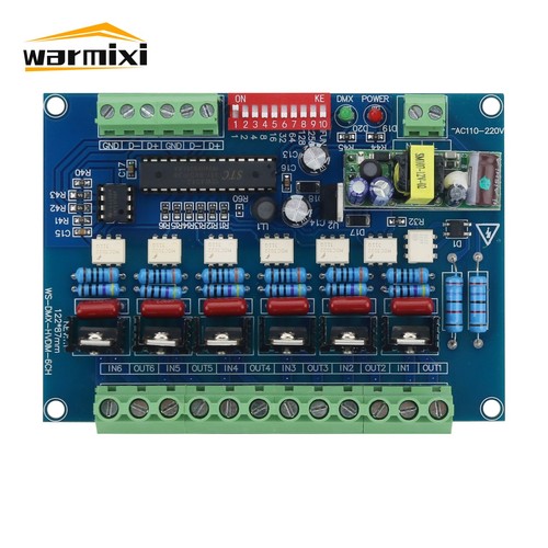 Dmx512 dimmer 220v - 6-ch,