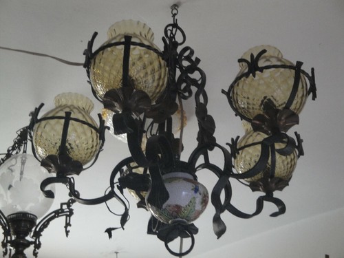 Lampadario luci vintage - lampadario, 5