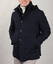 MONTECORE Piumino con cappuccio e pettorina. Col BLU .New Full/Winter 2025 - 26