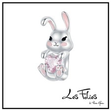 Charm Coniglio Cuore Rosa