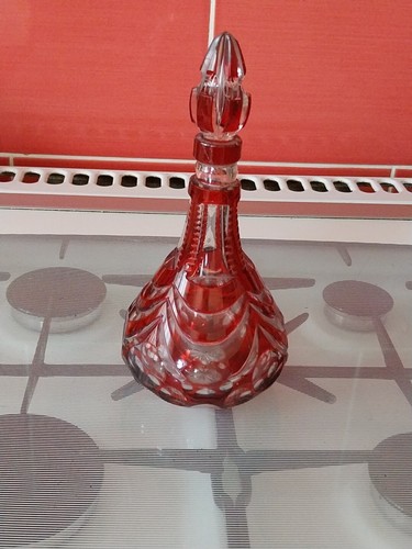 Antico piccolo decanter - , boemo