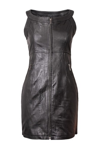 Abito midi nero vera - vera, pelle