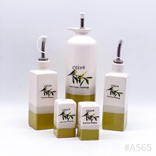 Bottiglia di olio d'oliva set