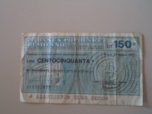 Mini assegno 150 lire - assegno,