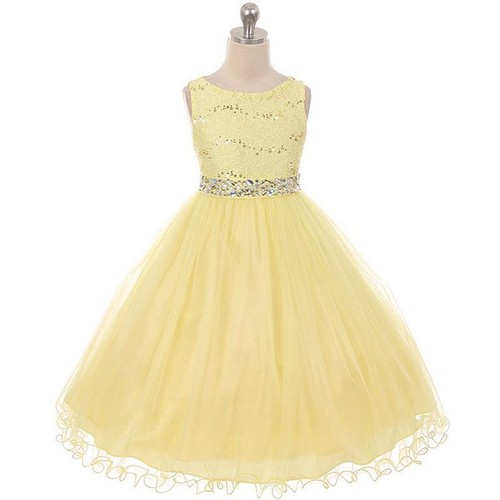 Abito bambina fiori - , paillettes