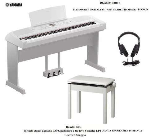 Yamaha dgx670 piano - dgx670, wh
