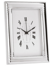 OROLOGIO SVEGLIA IN ARGENTO 10X15 RETRO LEGNO BIANCO ER210/OR