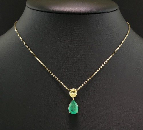 Collana zaffiro smeraldo 91 - collana,
