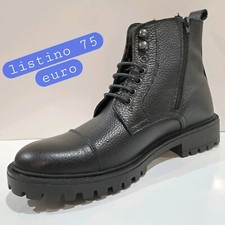 STIVALI UOMO PELLE militari SCARPE SCARPONCINI ANFIBI 39 A 45
