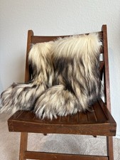 Stivali invernali donna vintage anni '70 italiani Yeti pelo di capra misura 10-10,5