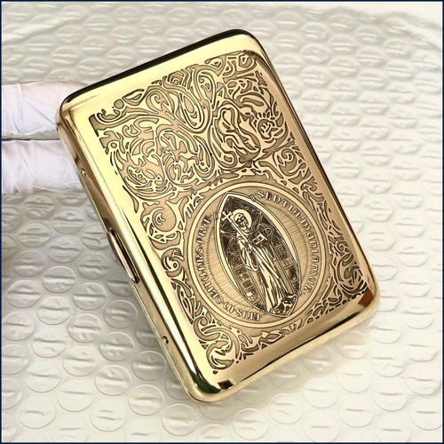 Portasigarette retrò ottone