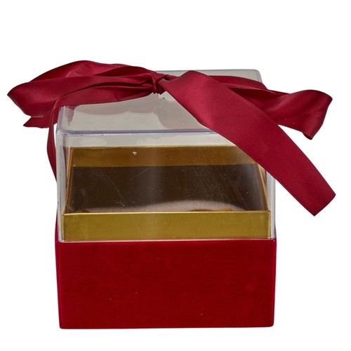 Scatolina plex quadrata - , rosso