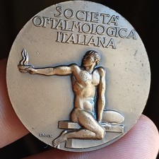 Vecchia Medaglia In Bronzo