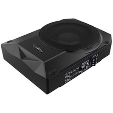 Subwoofer attivo sotto sedile 1200 W + set cavi cassa basso auto altoparlante compatto DE