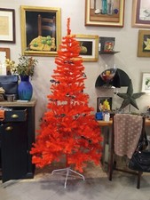 Albero di Natale rosso alto 6 piedi