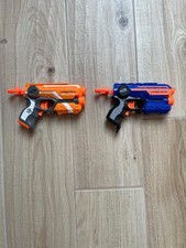 2 Nerf Strike Elite Firestrike Blaster arancio/blu con dardi