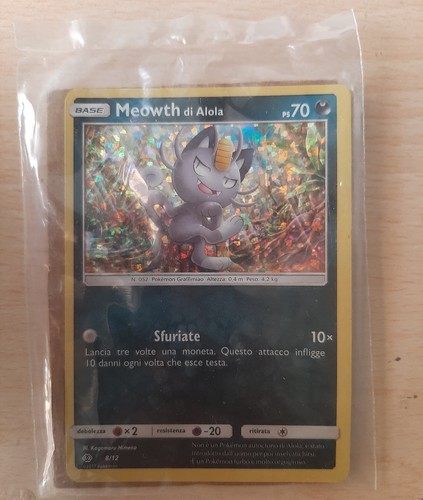 Carta pokemon meowth alola - carta,