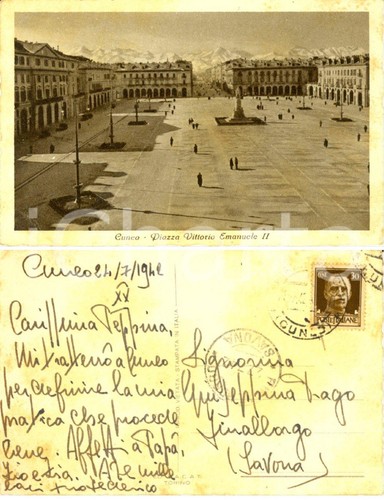 1942 cuneo piazza - 1942, vittorio
