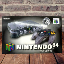 Nintendo 64 N64 Clear Black